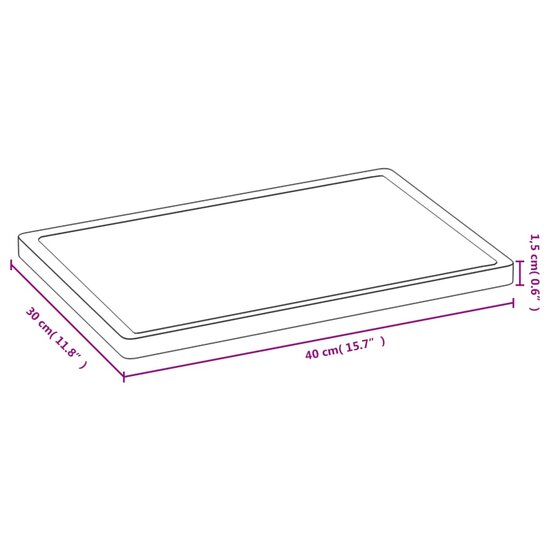 Snijplank 40x30x1,5 cm bamboe