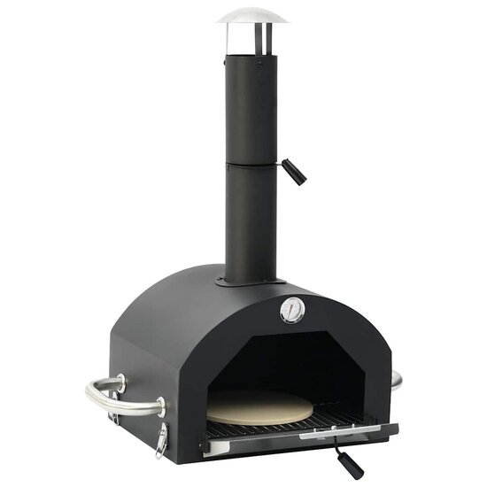 Pizzaoven en barbecue 3-in-1 zwart