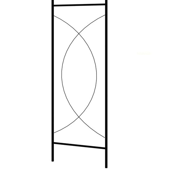 Tuinboog 150x34x240 cm ijzer zwart