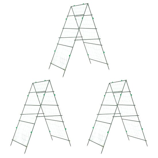 Plantenklimrekken 3 st A-frame staal