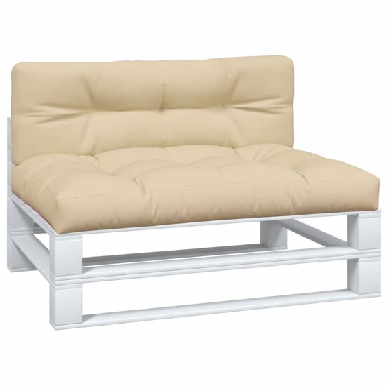 Palletkussens 2 st stof beige