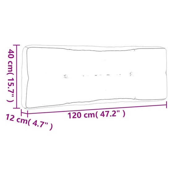 Palletkussens 2 st stof grijs