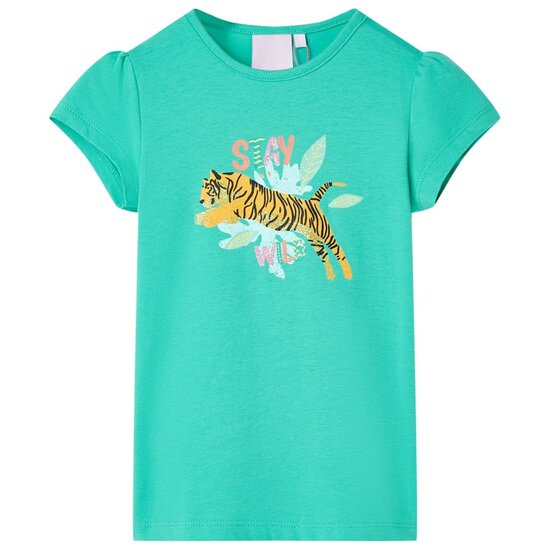 Kindershirt 104 mintkleurig