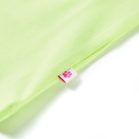 Kindershirt 116 fluorescerend geel