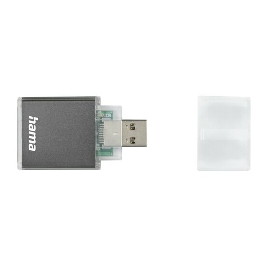 Hama Usb-3.0-Uhs-Ii-Kaartlezer Sd Alu Antraciet