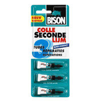 Bison 6301451 Secondelijm 3X0,8Gr