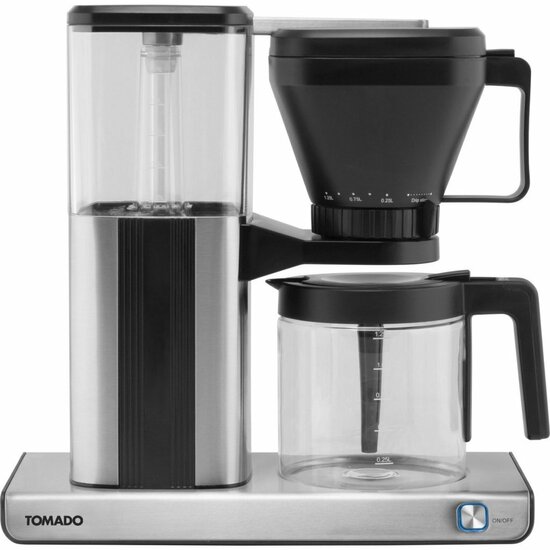 Tomado Tcm1301S Koffiezetapparaat 1.25L Rvs/Zwart