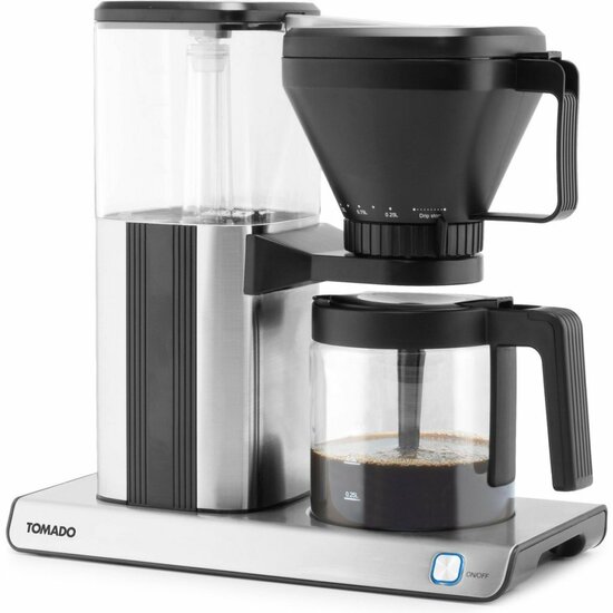 Tomado Tcm1301S Koffiezetapparaat 1.25L Rvs/Zwart