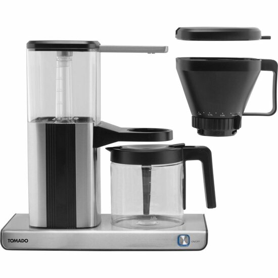 Tomado Tcm1301S Koffiezetapparaat 1.25L Rvs/Zwart