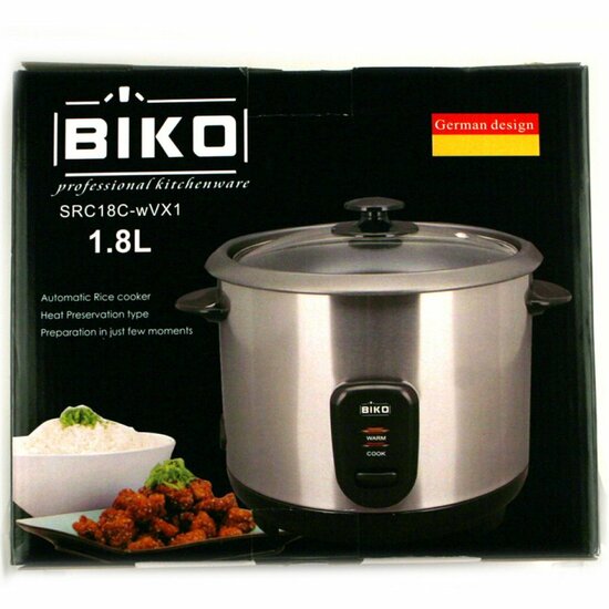 Biko Rijstkoker 1.8 Liter Rvs