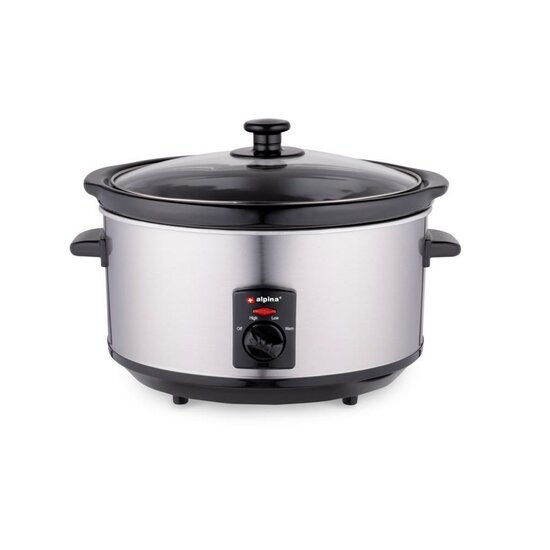 Alpina Slowcooker 3.5L 240W Rvs/Zwart