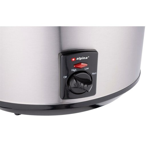 Alpina Slowcooker 3.5L 240W Rvs/Zwart