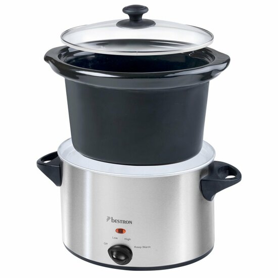 Bestron Asc350 Slowcooker Rvs/Zwart