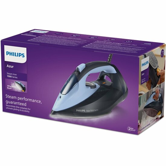 Philips Dst7041/20 Hv-Stoomstrijkijzer Licht-/Donkerblauw