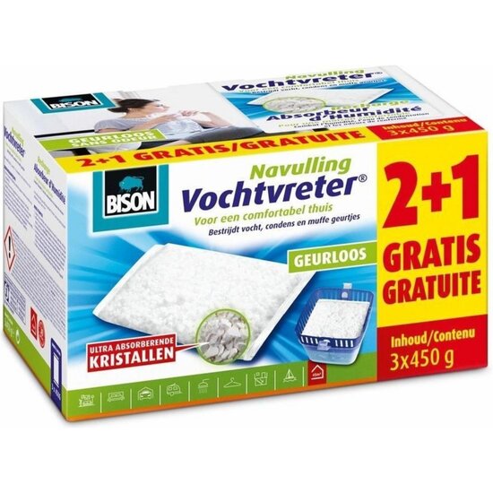 Bison Vochtvreter Navulling 3X450 G