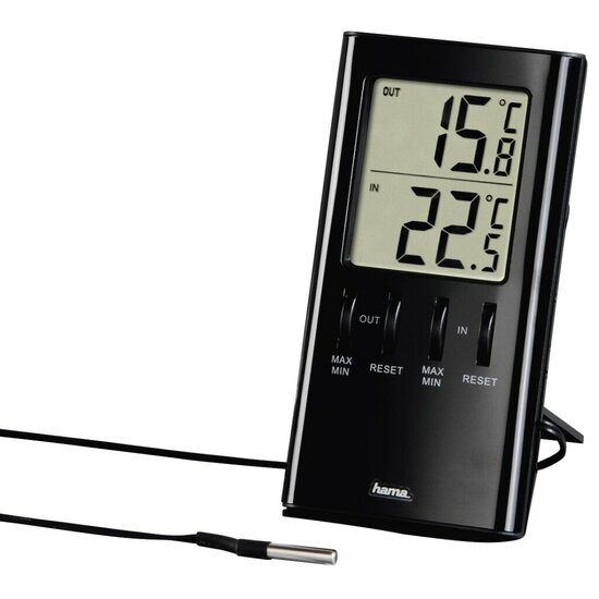 Hama Lcd-Thermometer T-350 Zwart