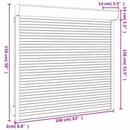 Rolluik 160x150 cm aluminium antracietkleurig