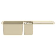 Gootsteen dubbele bakken graniet beige