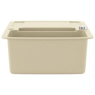 Gootsteen dubbele bakken graniet beige