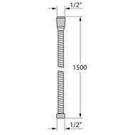 Doucheslang Ultrahose 150 cm chroomkleurig