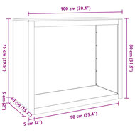 Haardhoutrek 100x40x80 cm staal groen