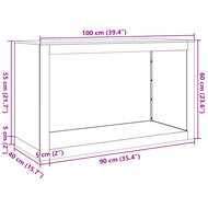 Haardhoutrek 100x40x60 cm staal groen