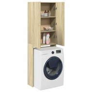 Wasmachinekast 64x25,5x190 cm sonoma eikenkleurig