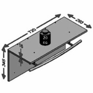 Wandkapstok 72x29,3x34,5 cm zandeikenkleurig