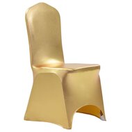 6 st Stoelhoezen stretch goud