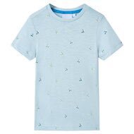 Kindershirt 116 lichtblauw