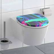 Toiletbril met soft-close NEON PAINT