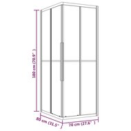 Douchecabine 80x70x180 cm mat ESG