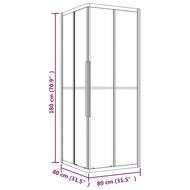 Douchecabine 80x80x180 cm mat ESG