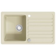 Gootsteen enkele bak graniet beige