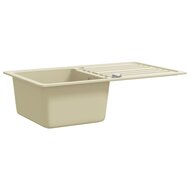 Gootsteen enkele bak graniet beige