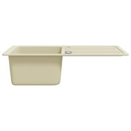 Gootsteen enkele bak graniet beige