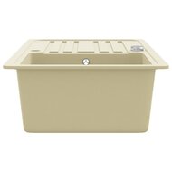 Gootsteen enkele bak graniet beige