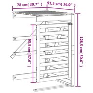 Containerberging verlengstuk massief douglashout