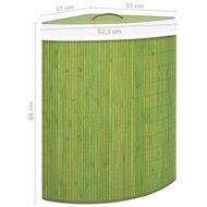 Hoekwasmand 60 L bamboe groen