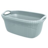 Wasmand Knit 40 L lichtblauw