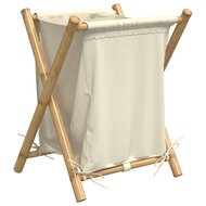 Wasmand 45x55x63,5 cm bamboe cr&egrave;mewit