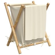 Wasmand 45x55x63,5 cm bamboe cr&egrave;mewit