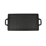 Grillplaat dubbelzijdig 50x23 cm gietijzer