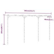 Pergola 385x40x205 cm bamboe