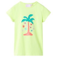 Kindershirt 140 fluorescerend geel