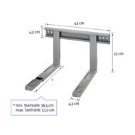 Xavax Muurbeugel Magnetron Zilver