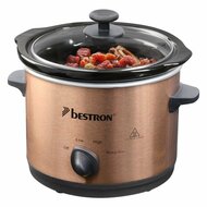 Bestron Asc150Co Slowcooker 1.5L Koper/Zwart