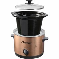 Bestron Asc150Co Slowcooker 1.5L Koper/Zwart