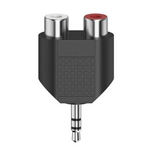 Hama Korte Audio-adapter 3,5-mm-jack-stekker Stereo - 2x Cinch-koppeling