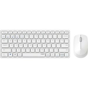 Rapoo 9600M Draadloos Multimode Toetsenbord-muisset Blade Combo TKL,wit QWERTY US